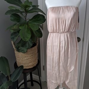 Champagne Midi Strapless Dress